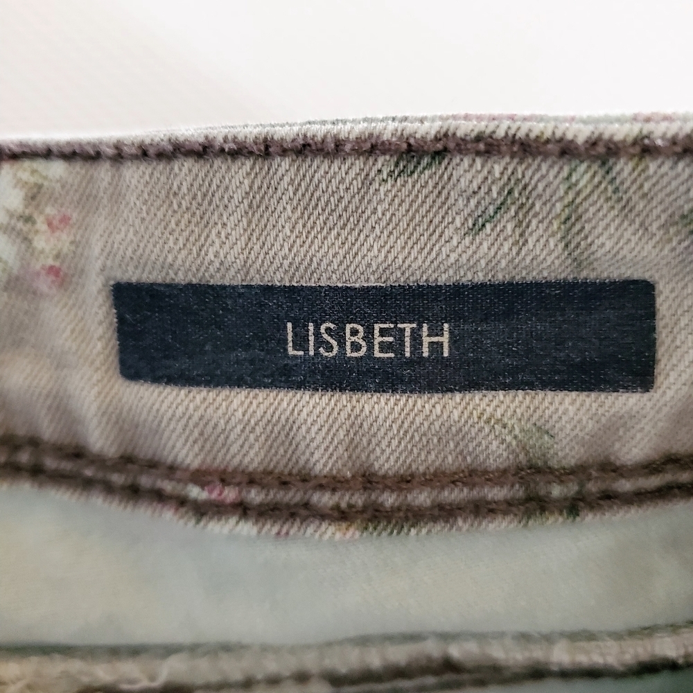 7001 * Bandolino Lisbeth Floral Print Jeans Gray Size 8P - Picture 5 of 15